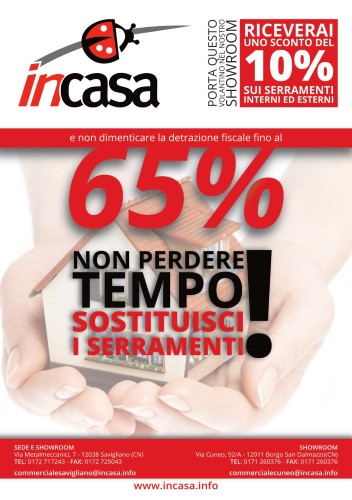 Offerta sostituzione serramenti sconto volantino fronte